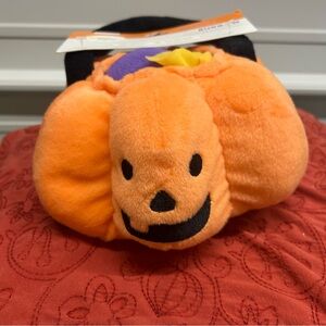 ZippyPaws Halloween Jack-o-Lantern Treat Bucket Burrow w/Candy Squeak Toys